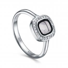 Серебряное кольцо KABAROVSKY K11-9527-7902 с фианитом и эмалью K11-9527-7902 фото