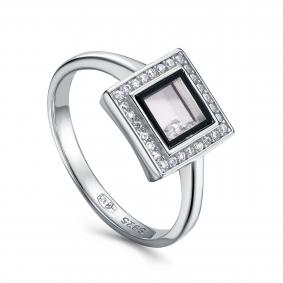 Серебряное кольцо KABAROVSKY K11-9528-7902 с фианитом и эмалью K11-9528-7902 фото