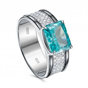 Серебряное кольцо KABAROVSKY с бриллианитом и фианитом K11-957-13389 K11-957-13389 фото