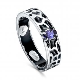 Серебряное кольцо KABAROVSKY K11-965-21347 с керамикой и иолитом K11-965-21347 фото