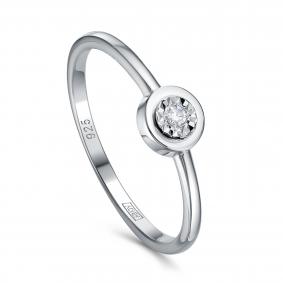 Серебряное кольцо KABAROVSKY K11-988-1000 с бриллиантом K11-988-1000 фото