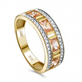 Кольцо из лимонного серебра KABAROVSKY K11-990-40931 с фианитом K11-990-40931 фото