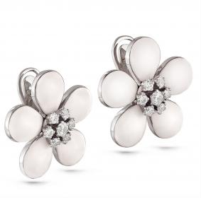 Серебряные серьги KABAROVSKY K12-011-8110 с эмалью и Swarovski K12-011-8110 фото