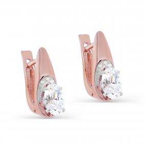 Золотые серьги KABAROVSKY с алмазанитом и фианитом swarovski K12-01425-20000 K12-01425-20000 фото