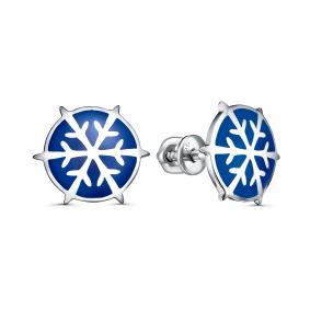 Серебряные серьги KABAROVSKY K12-051-0007 с эмалью K12-051-0007 фото