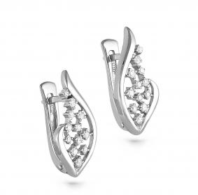Серебряные серьги KABAROVSKY K12-078-7900 с фианитом K12-078-7900 фото