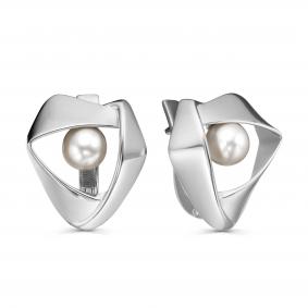 Серебряные серьги KABAROVSKY K12-1012-1500 с жемчугом K12-1012-1500 фото