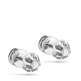 Золотые серьги KABAROVSKY K12-1022-1000 с бриллиантом K12-1022-1000 фото