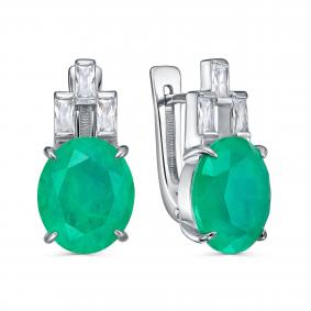 Серебряные серьги KABAROVSKY K12-1025-63000 с фианитом и алпанитом K12-1025-63000 фото