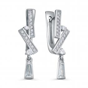 Серебряные серьги KABAROVSKY K12-1048-7900 с фианитом K12-1048-7900 фото