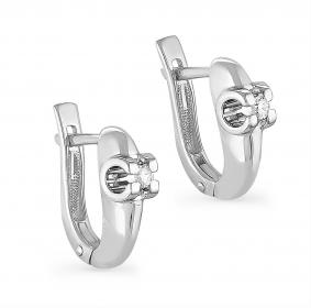 Серьги из белого золота KABAROVSKY K12-1072-1000 с бриллиантом K12-1072-1000 фото
