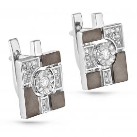 Золотые серьги KABAROVSKY K12-11041-1000 с бриллиантом K12-11041-1000 фото