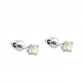 Серьги из белого золота KABAROVSKY K12-11068-9200 с бриллиантом K12-11068-9200 фото