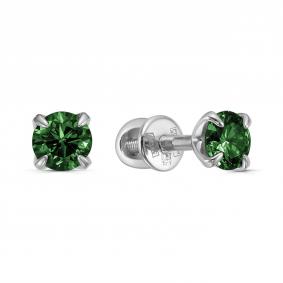 Серьги из белого золота KABAROVSKY K12-11069-1200 с изумрудом K12-11069-1200 фото