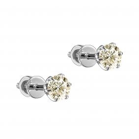 Серьги из белого золота KABAROVSKY K12-11071-9200 с бриллиантом K12-11071-9200 фото