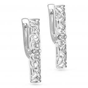 Серьги из белого золота KABAROVSKY K12-11091-1000 с бриллиантом K12-11091-1000 фото
