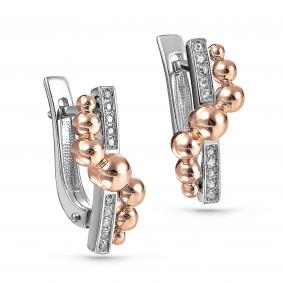 Серьги из белого золота KABAROVSKY K12-11129-1000 с бриллиантом K12-11129-1000 фото