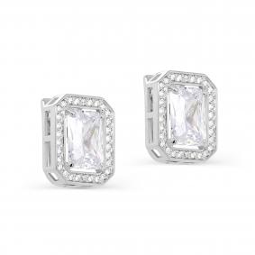 Серьги из белого золота KABAROVSKY с алмазанитом и фианитом swarovski K12-11429-20600 K12-11429-20600 фото