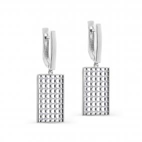 Серьги из белого золота KABAROVSKY K12-11538-1000 с бриллиантом K12-11538-1000 фото