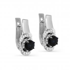 Серьги из белого золота KABAROVSKY K12-11646-21600 с бриллиантом и турмалином K12-11646-21600 фото