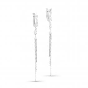 Серьги из белого золота KABAROVSKY K12-11763-1000 с бриллиантом K12-11763-1000 фото