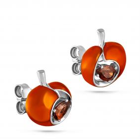 Серебряные серьги KABAROVSKY K12-121-31318 с эмалью и Swarovski K12-121-31318 фото