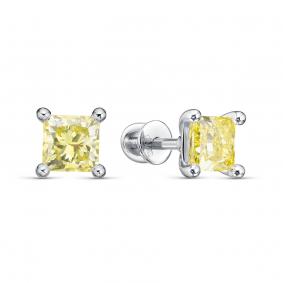 Золотые серьги KABAROVSKY K12-12181-15600 с бриллиантом выращенным K12-12181-15600 фото