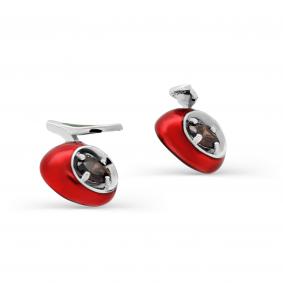 Серебряные серьги KABAROVSKY K12-124-31301 с эмалью и Swarovski K12-124-31301 фото