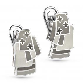 Серебряные серьги KABAROVSKY K12-145-0001 с эмалью K12-145-0001 фото