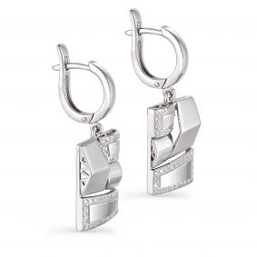 Серьги из белого золота KABAROVSKY K12-1707-1000 с бриллиантом K12-1707-1000 фото