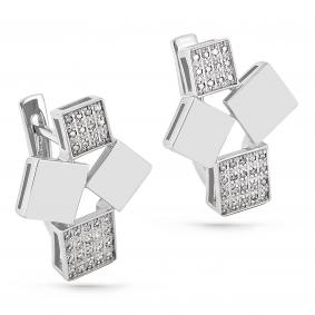 Серьги из белого золота KABAROVSKY K12-1922-1000 с бриллиантом K12-1922-1000 фото