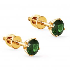 Серьги из лимонного золота KABAROVSKY K12-21070-1200 с изумрудом K12-21070-1200 фото