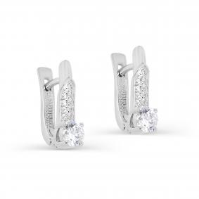 Серебряные серьги KABAROVSKY K12-292-7900 с фианитом K12-292-7900 фото