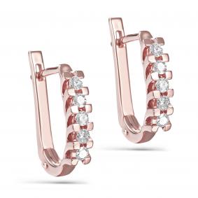 Золотые серьги KABAROVSKY K12-3059-1000 с бриллиантом K12-3059-1000 фото