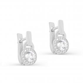 Серебряные серьги KABAROVSKY K12-320-7900 с фианитом K12-320-7900 фото