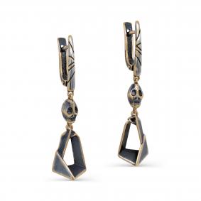 Серебряные серьги KABAROVSKY K12-356-0098 с керамикой K12-356-0098 фото