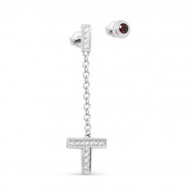 Серебряные серьги KABAROVSKY K12-364-0100 с фианитом K12-364-0100 фото