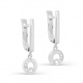 Серебряные серьги KABAROVSKY K12-366-7900 с фианитом K12-366-7900 фото