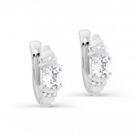 Серебряные серьги KABAROVSKY K12-398-7900 с фианитом K12-398-7900 фото