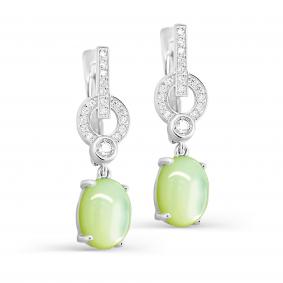 Серебряные серьги KABAROVSKY с улекситом и фианитом K12-401-9400 K12-401-9400 фото