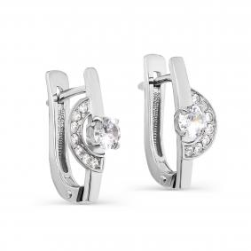 Серебряные серьги KABAROVSKY K12-404-7900 с фианитом K12-404-7900 фото