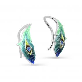 Серебряные серьги KABAROVSKY K12-424-0001 с эмалью K12-424-0001 фото