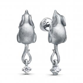 Серебряные серьги KABAROVSKY K12-487-7900 с фианитом K12-487-7900 фото