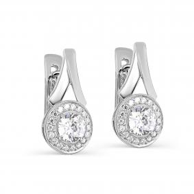 Серебряные серьги KABAROVSKY K12-496-7900 с фианитом K12-496-7900 фото