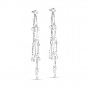 Серебряные серьги KABAROVSKY K12-507-0100 с фианитом и алпанитом K12-507-0100 фото