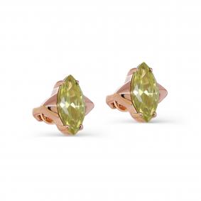 Серьги из золочёного серебра KABAROVSKY K12-512-40687 с фианитом K12-512-40687 фото