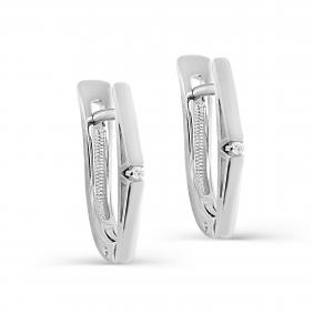 Серебряные серьги KABAROVSKY K12-523-1000 с бриллиантом K12-523-1000 фото