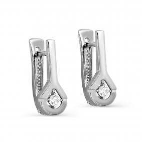Серебряные серьги KABAROVSKY K12-537-7900 с фианитом K12-537-7900 фото