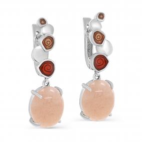 Серебряные серьги KABAROVSKY с солнечным камнем K12-544-20523 K12-544-20523 фото