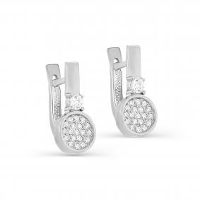 Серебряные серьги KABAROVSKY K12-550-7900 с фианитом K12-550-7900 фото